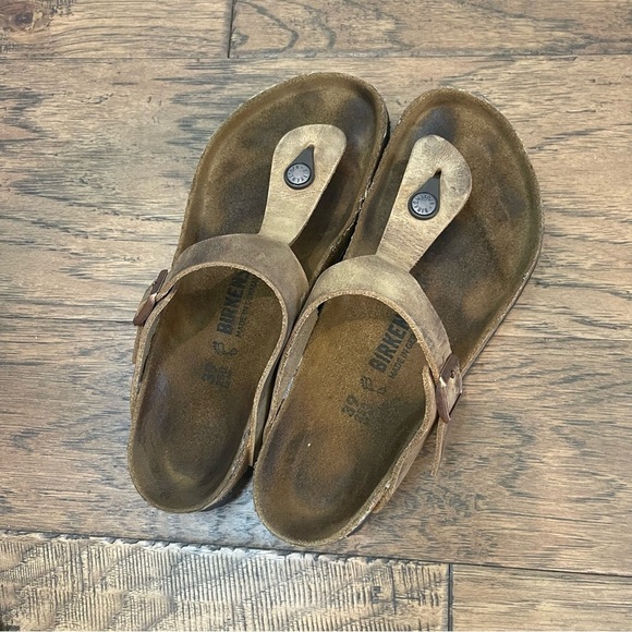 Birkenstocks Gizeh Birkibuc Thong Sandals Size 39 - Picture 2 of 9
